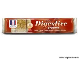 Hill Digestive Cream Biscuits 36 x 150g